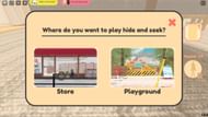 Hide and Seek mode map selection area (Image via Roblox)